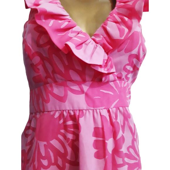 Lilly Pulitzer RAMONA Pink Floral Halter Sundress Dress 2 - Picture 4 of 6